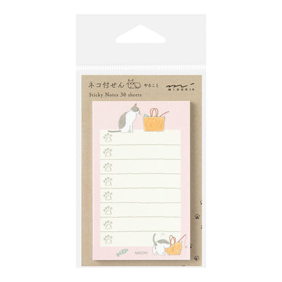 Midori Sticky Notes - To Do Cat Pink