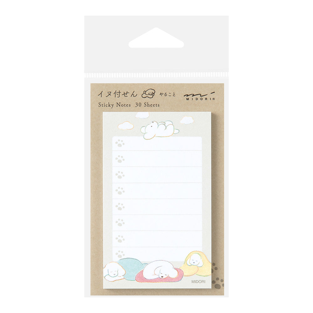 Midori Sticky Notes - To Do Dog Gray