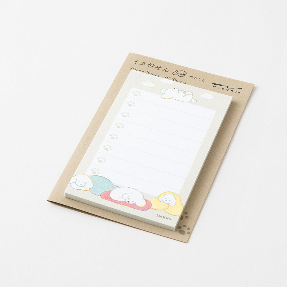 Midori Sticky Notes - To Do Dog Gray