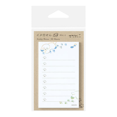 Midori Sticky Notes - To Do Dog White