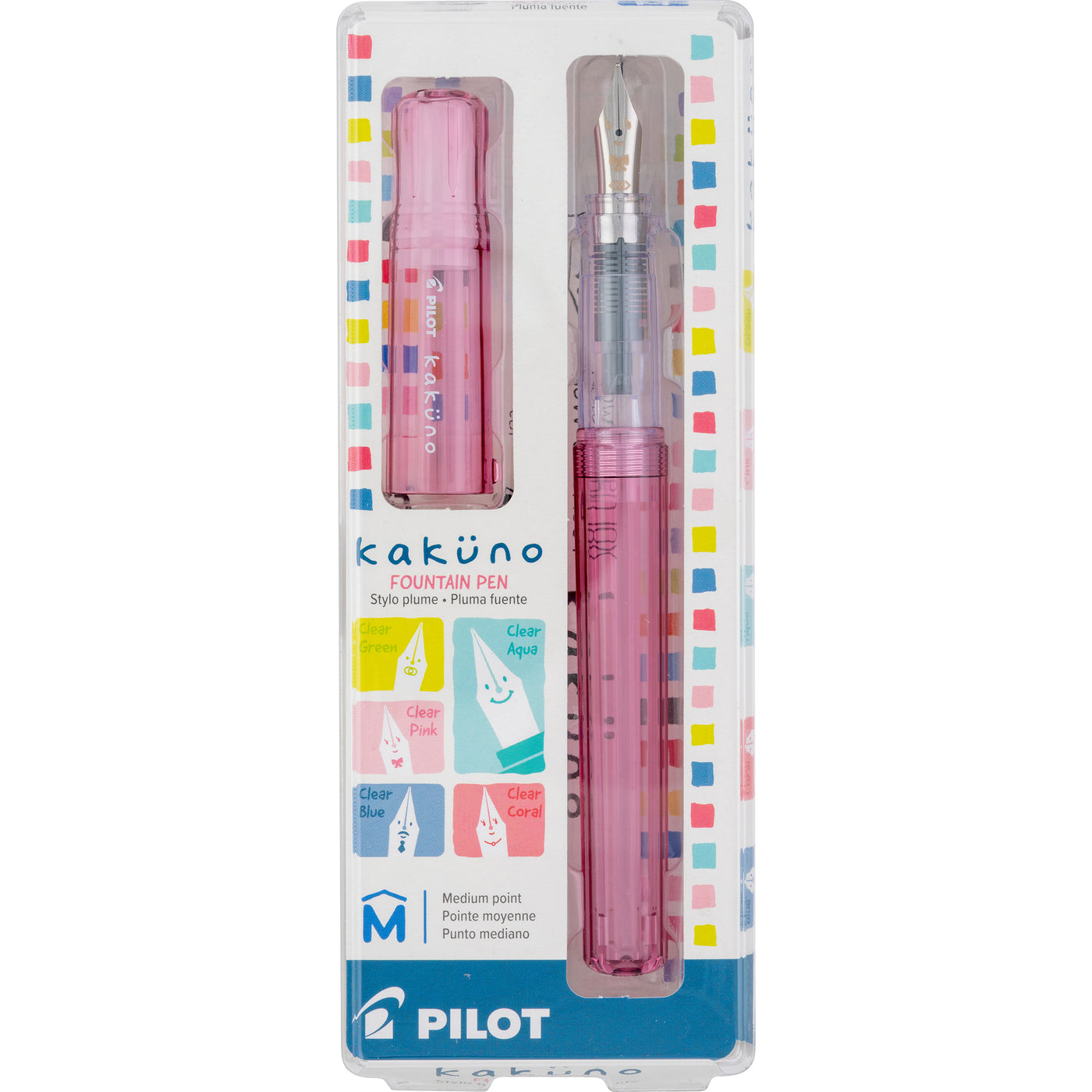 Pilot Kakuno Fountain Pen - Translucent Pink