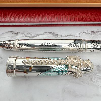 David Oscarson 25th Anniversary Art Nouveau Fountain Pen - Silver (Limited Edition #5/25)