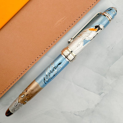 David Oscarson Hans Christian Andersen Fountain Pen - Azure Copper White (Limited Edition #11/70)