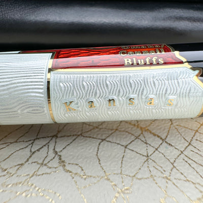 David Oscarson Golden Spike Fountain Pen - Black & White (Limited Edition #34/150)