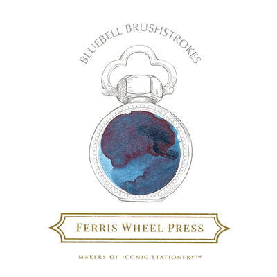 Ferris Wheel Press Bluebell Brushstrokes - 38ml Bottled Ink