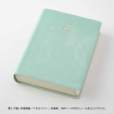 Midori Diary Hibino  - A6 Size - Blue-Green