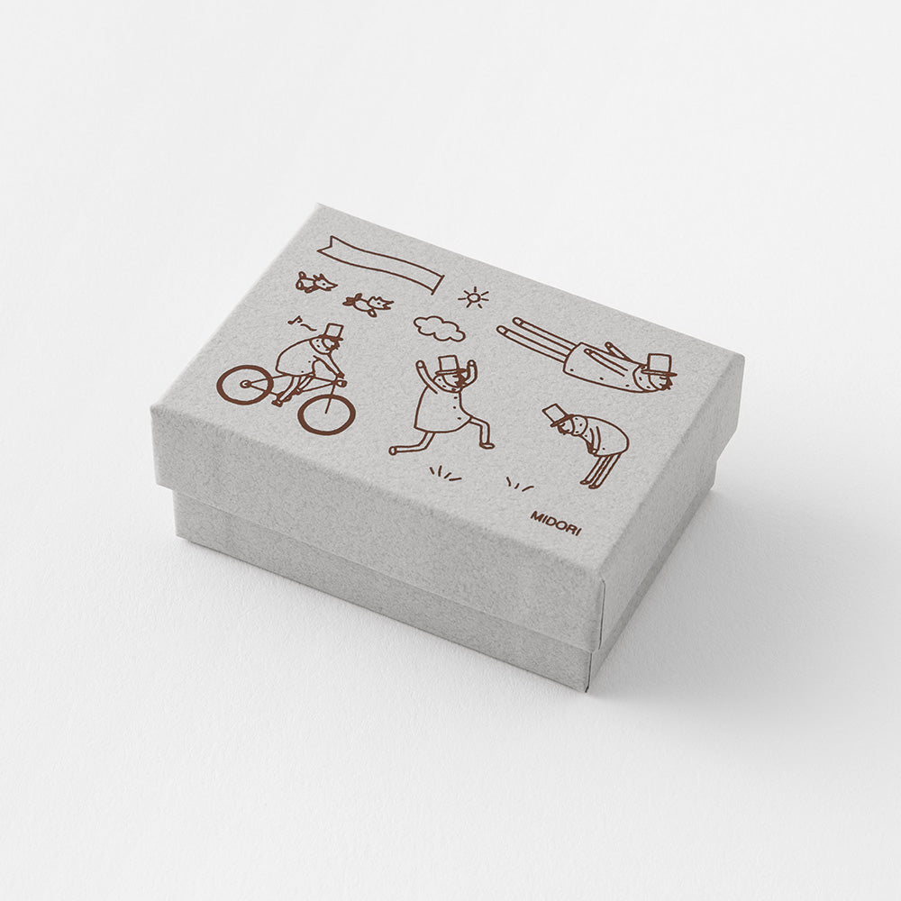 Midori Ojisan 30th Wooden Stamp Set B