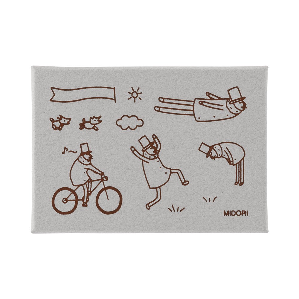 Midori Ojisan 30th Wooden Stamp Set B