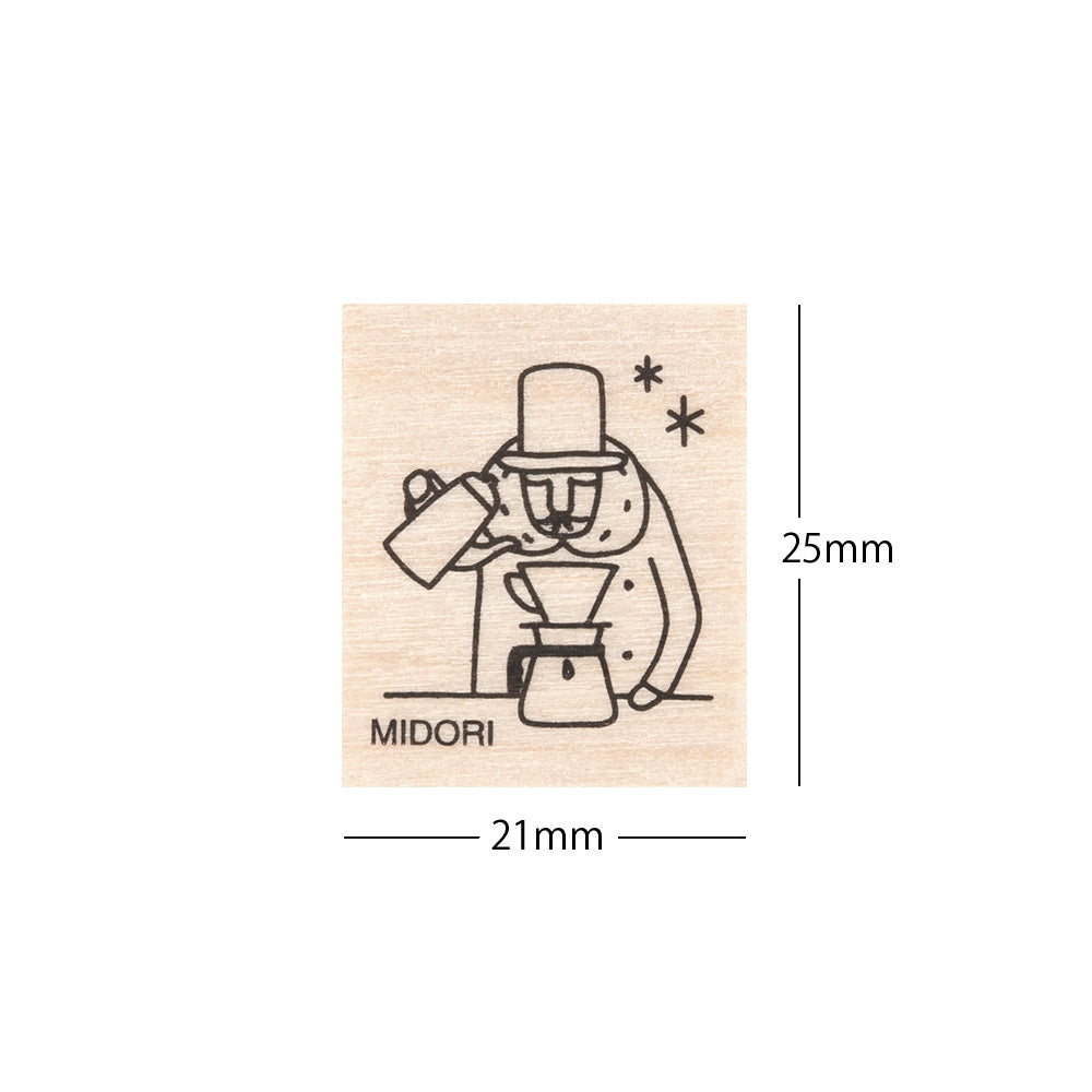 Midori Ojisan 30th Wooden Stamp C