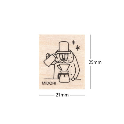 Midori Ojisan 30th Wooden Stamp C