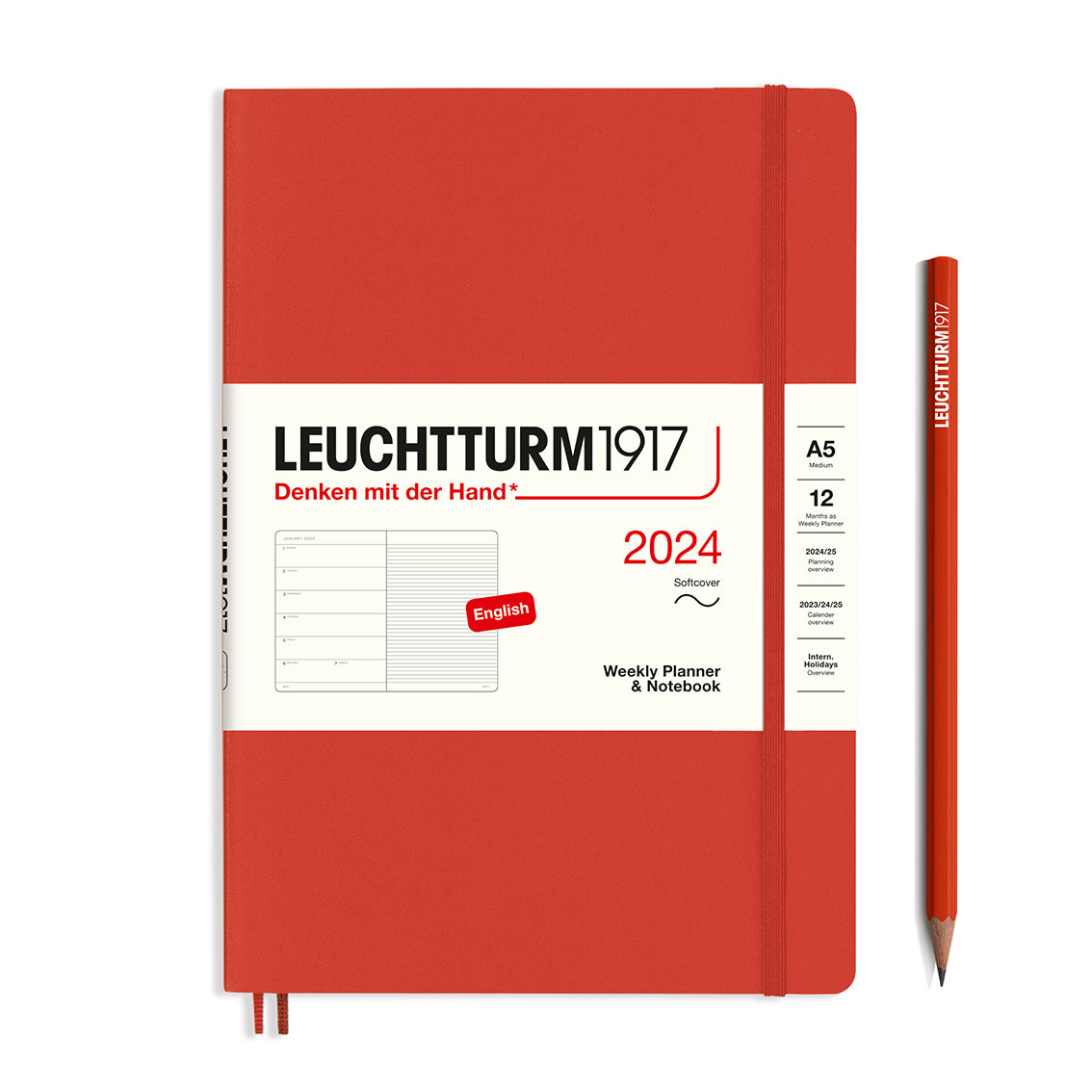 Leuchtturm Weekly Softcover Planner & Notebook - Medium (A5) 5 3/4" x 8 1/4"