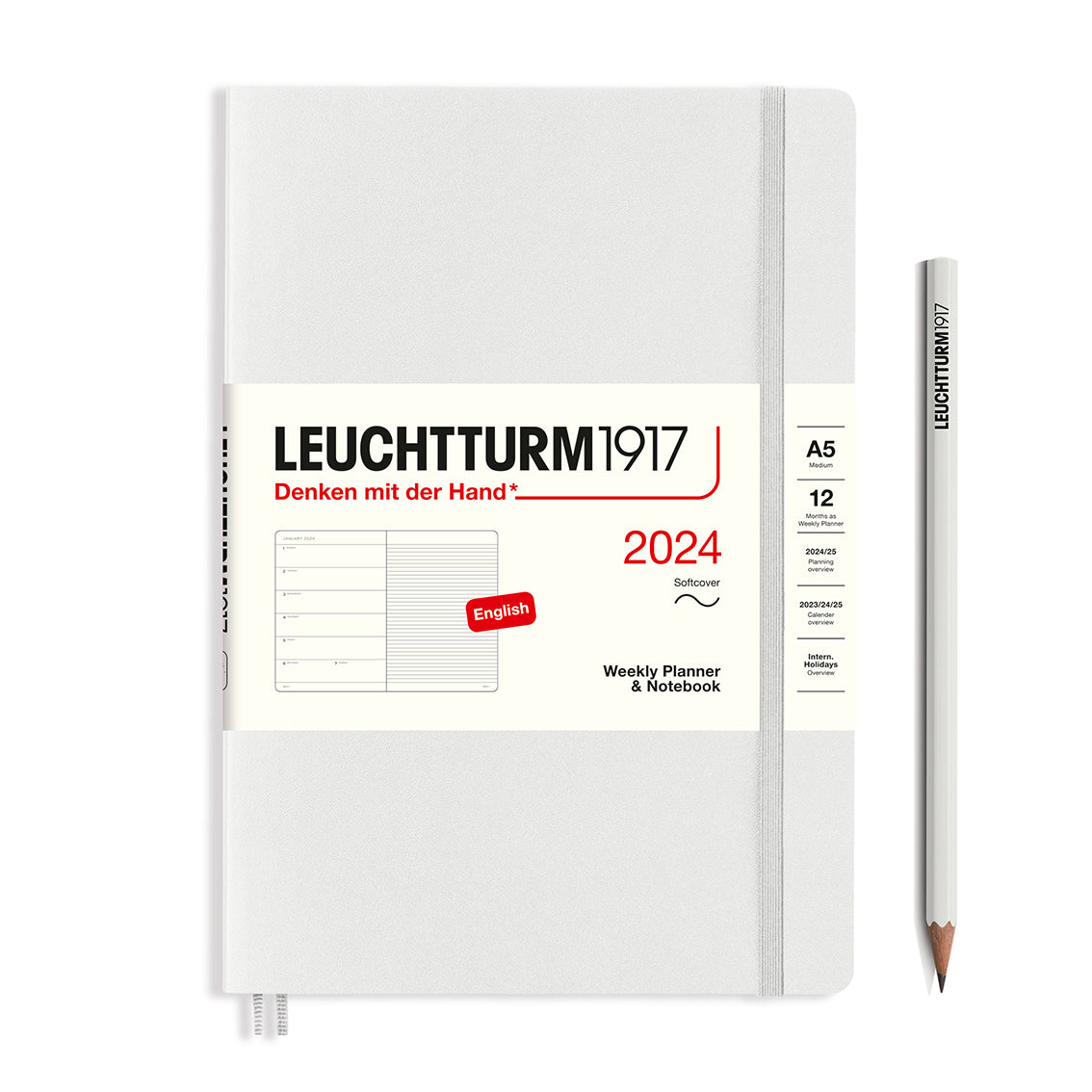 Leuchtturm Weekly Softcover Planner & Notebook - Medium (A5) 5 3/4" x 8 1/4"