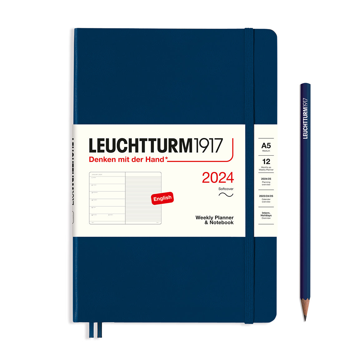 Leuchtturm Weekly Softcover Planner & Notebook - Medium (A5) 5 3/4" x 8 1/4"