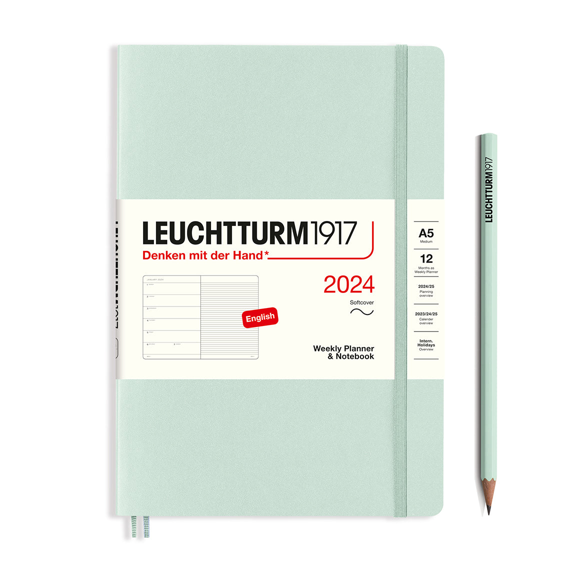 Leuchtturm Weekly Softcover Planner & Notebook - Medium (A5) 5 3/4" x 8 1/4"