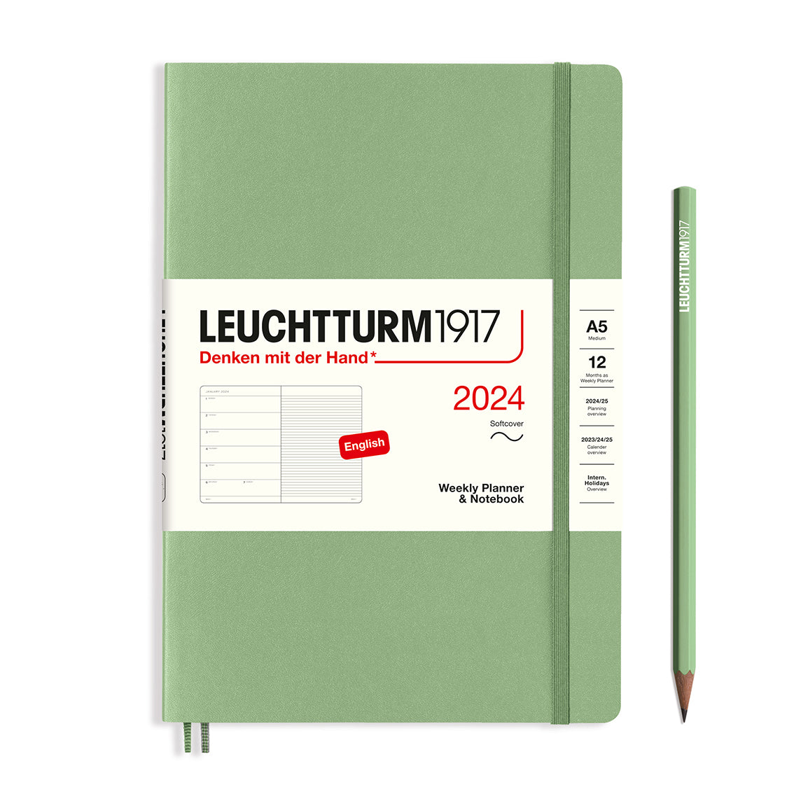 Leuchtturm Weekly Softcover Planner & Notebook - Medium (A5) 5 3/4" x 8 1/4"