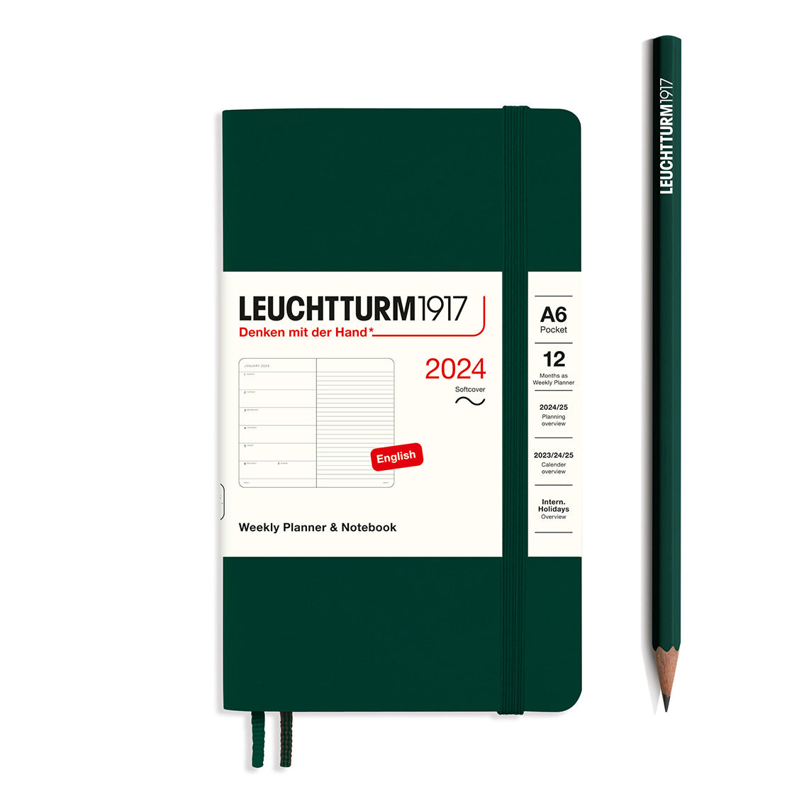 Leuchtturm Weekly Softcover Planner & Notebook - Pocket (A6) 3 1/2" x 6"