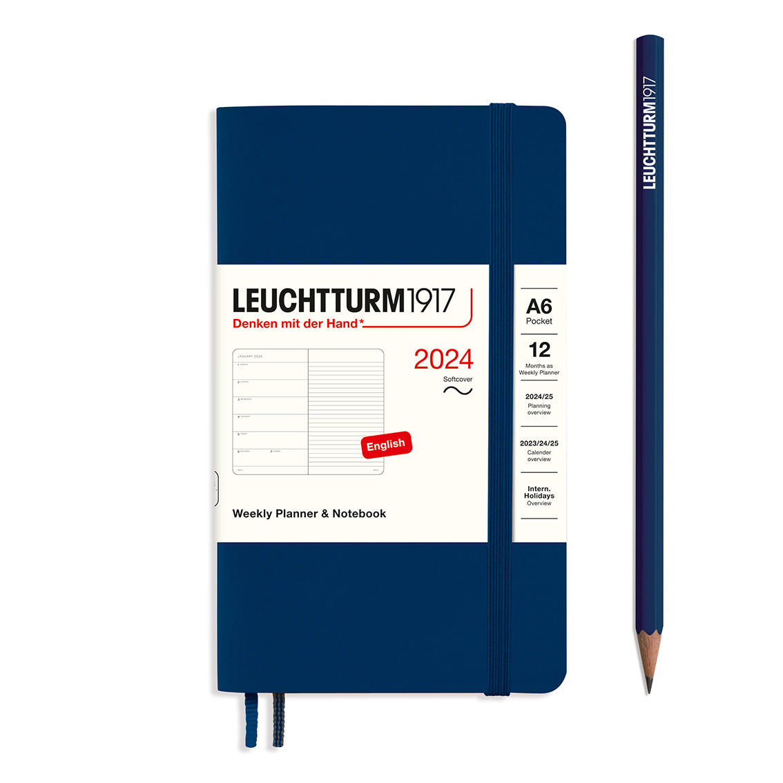 Leuchtturm Weekly Softcover Planner & Notebook - Pocket (A6) 3 1/2" x 6"