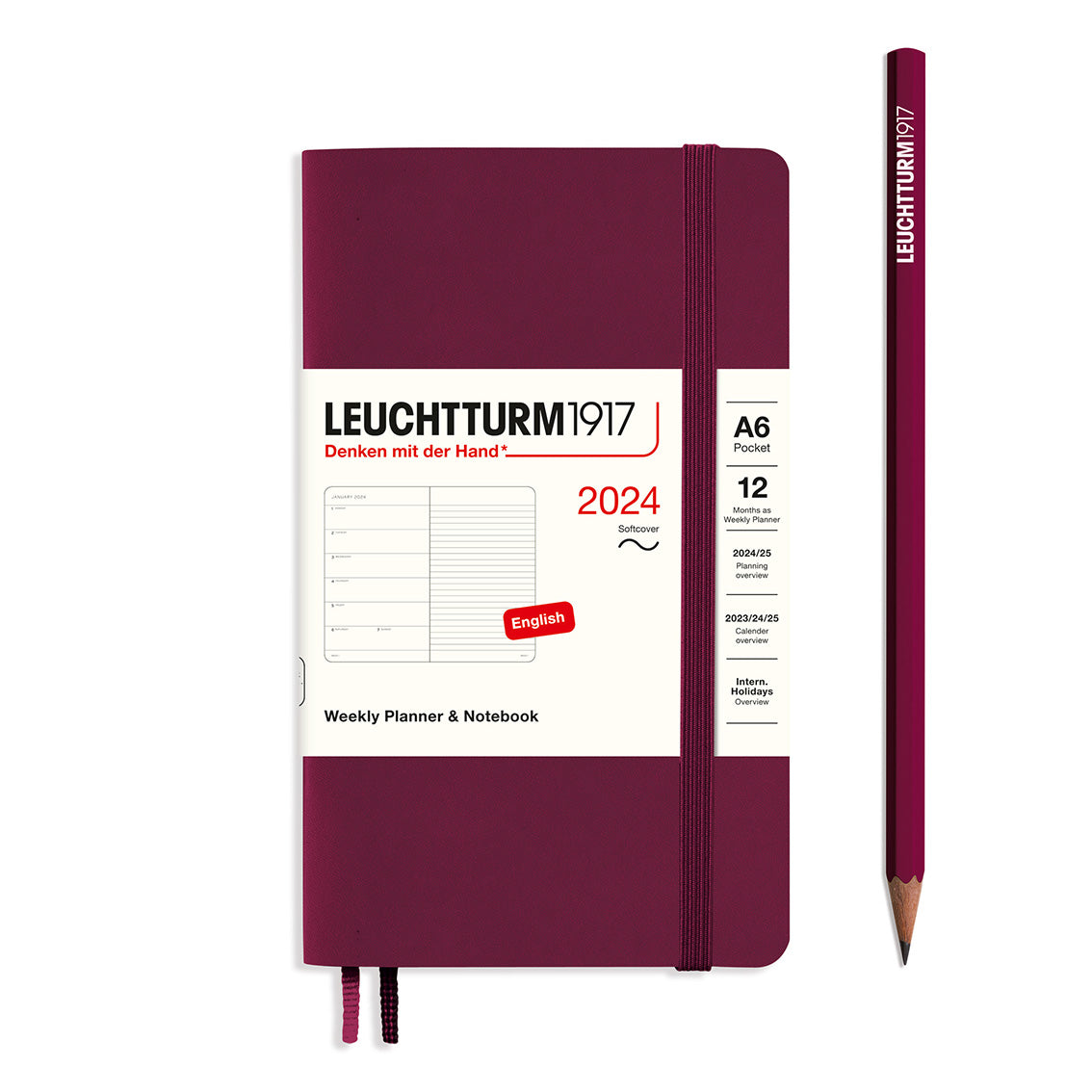 Leuchtturm Weekly Softcover Planner & Notebook - Pocket (A6) 3 1/2" x 6"