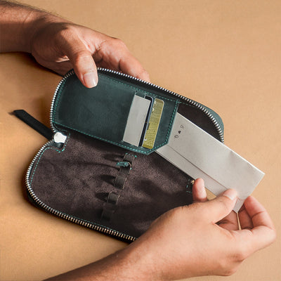 Endless Companion Leather Pen Pouch - 3 pen