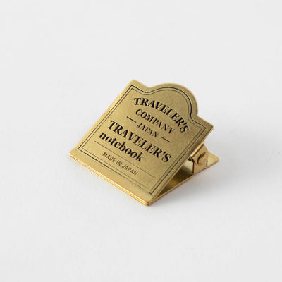 Traveler's Brass Clip - Logo