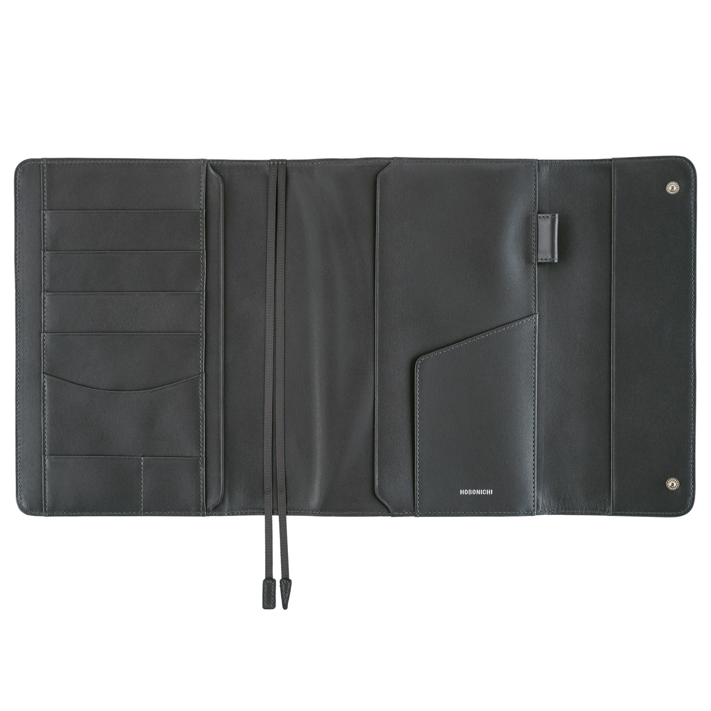 Hobonichi Techo A5 Cousin Cover - Leather: Charcoal Gray