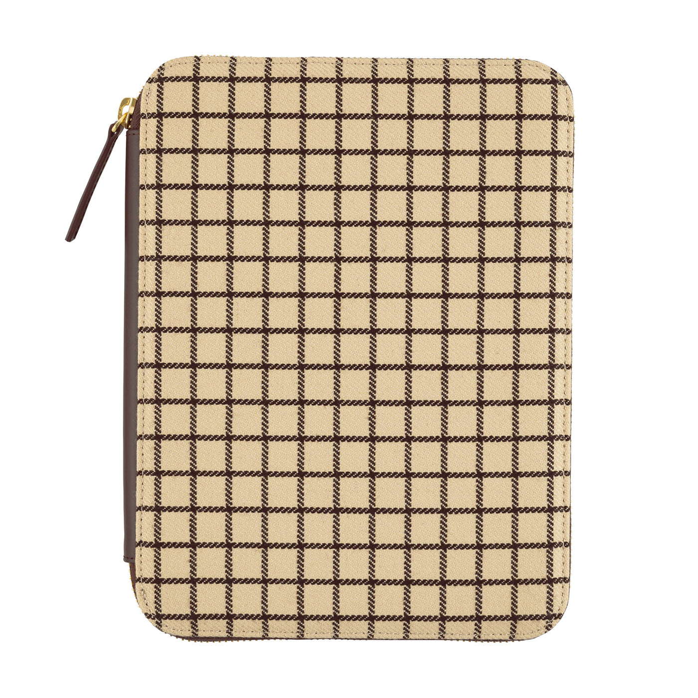 Hobonichi Techo A5 Cousin Cover - Taut Zipped (Café au Lait Plaid)