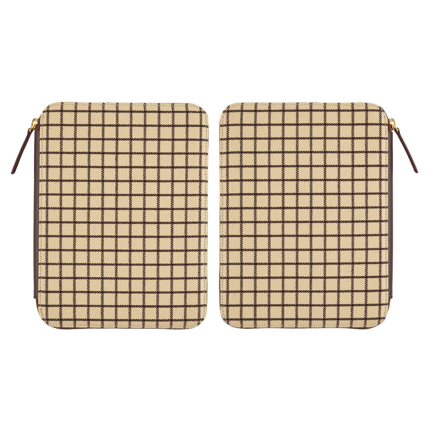 Hobonichi Techo A5 Cousin Cover - Taut Zipped (Café au Lait Plaid)