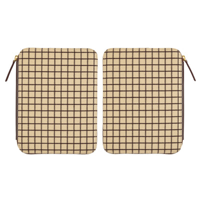 Hobonichi Techo A5 Cousin Cover - Taut Zipped (Café au Lait Plaid)