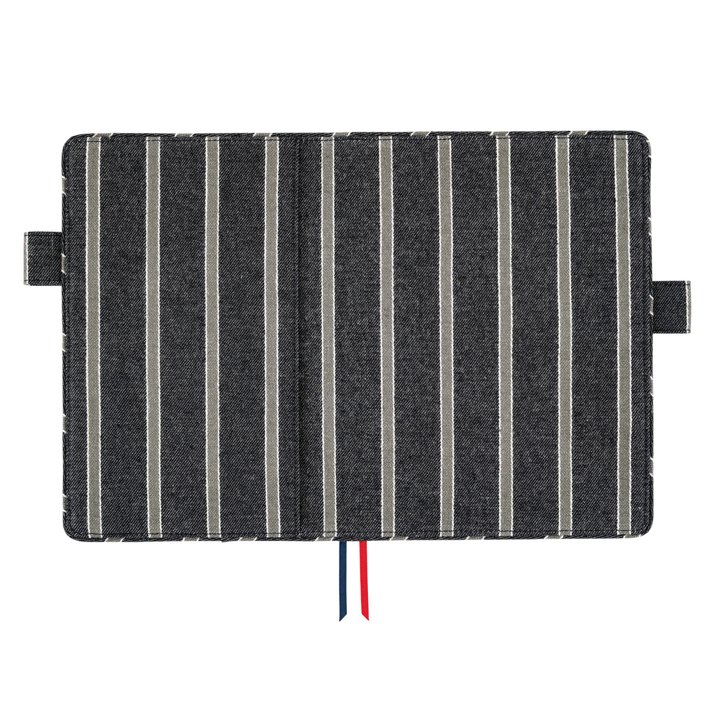 Hobonichi Techo A5 Cousin Cover - Lined Fabric: Twill (Navy x Gray)