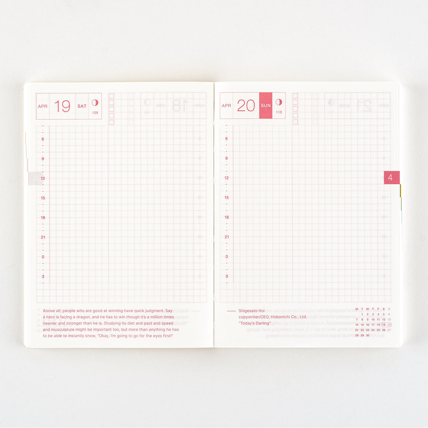 Hobonichi Techo A6 English Original Book - Monday Start