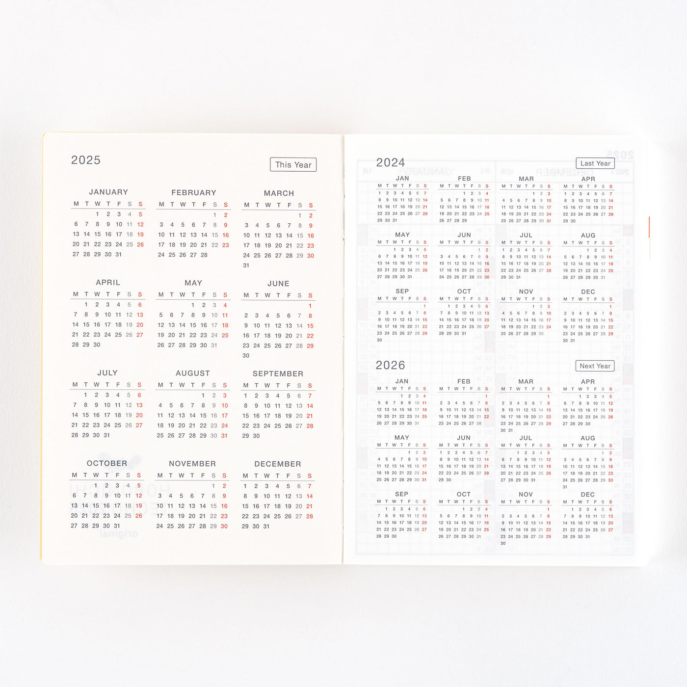 Hobonichi Techo A6 English Original Book - Monday Start