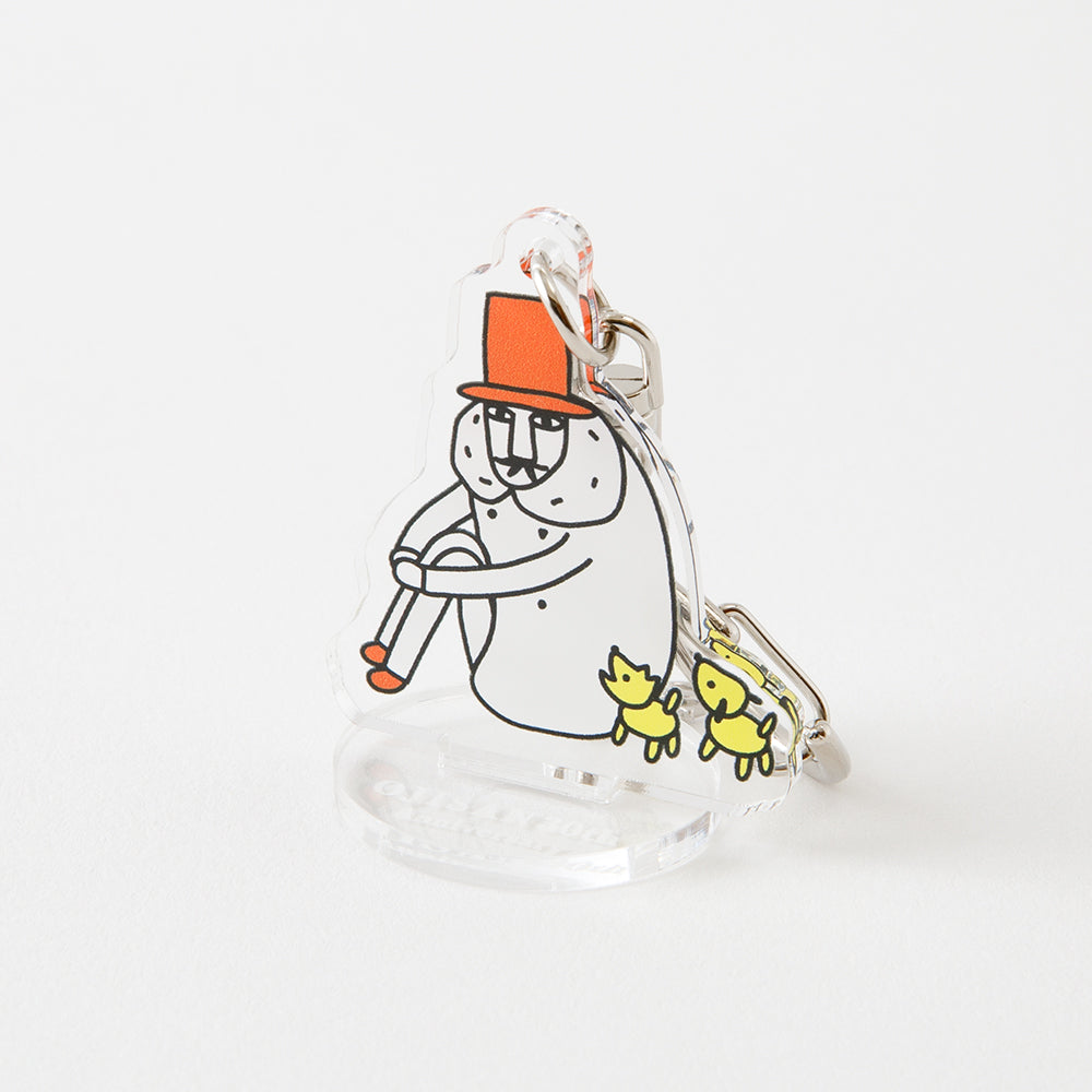 Midori Ojisan 30th Acryclic Keychain - Cross-Legged