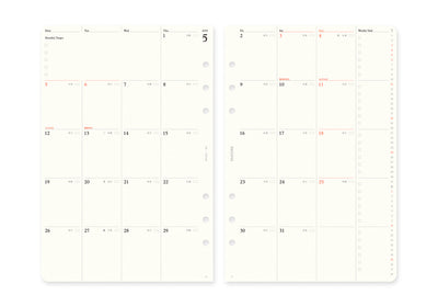 Plotter Monthly Schedule - A5 Size