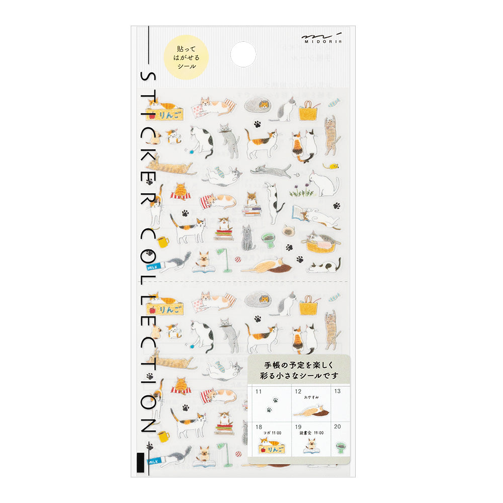 Midori Stickers - Cat Small