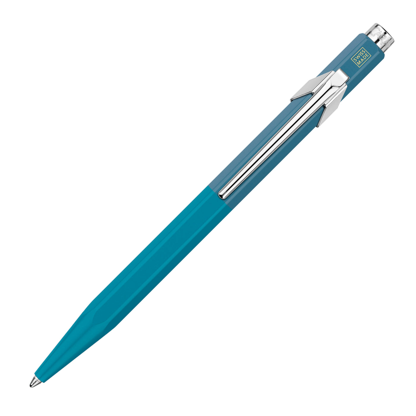 Caran d'Ache Paul Smith 849 Ballpoint Pen - Cyan / Steel (Special Edition)