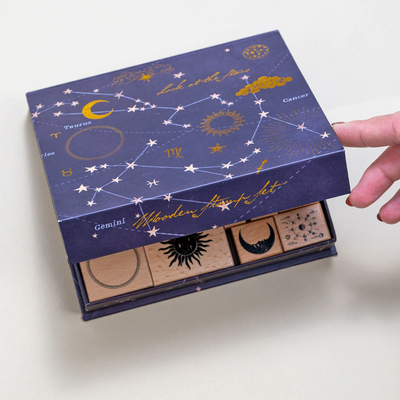 CoraCreaCrafts Wooden Stamp Set - Look at the Stars