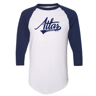 Atlas Stationers Baseball Shirt - Navy