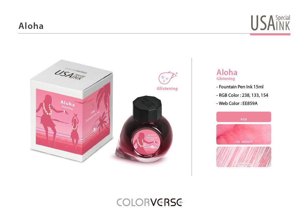 Colorverse USA Aloha (Hawaii) - 15ml Bottled Ink