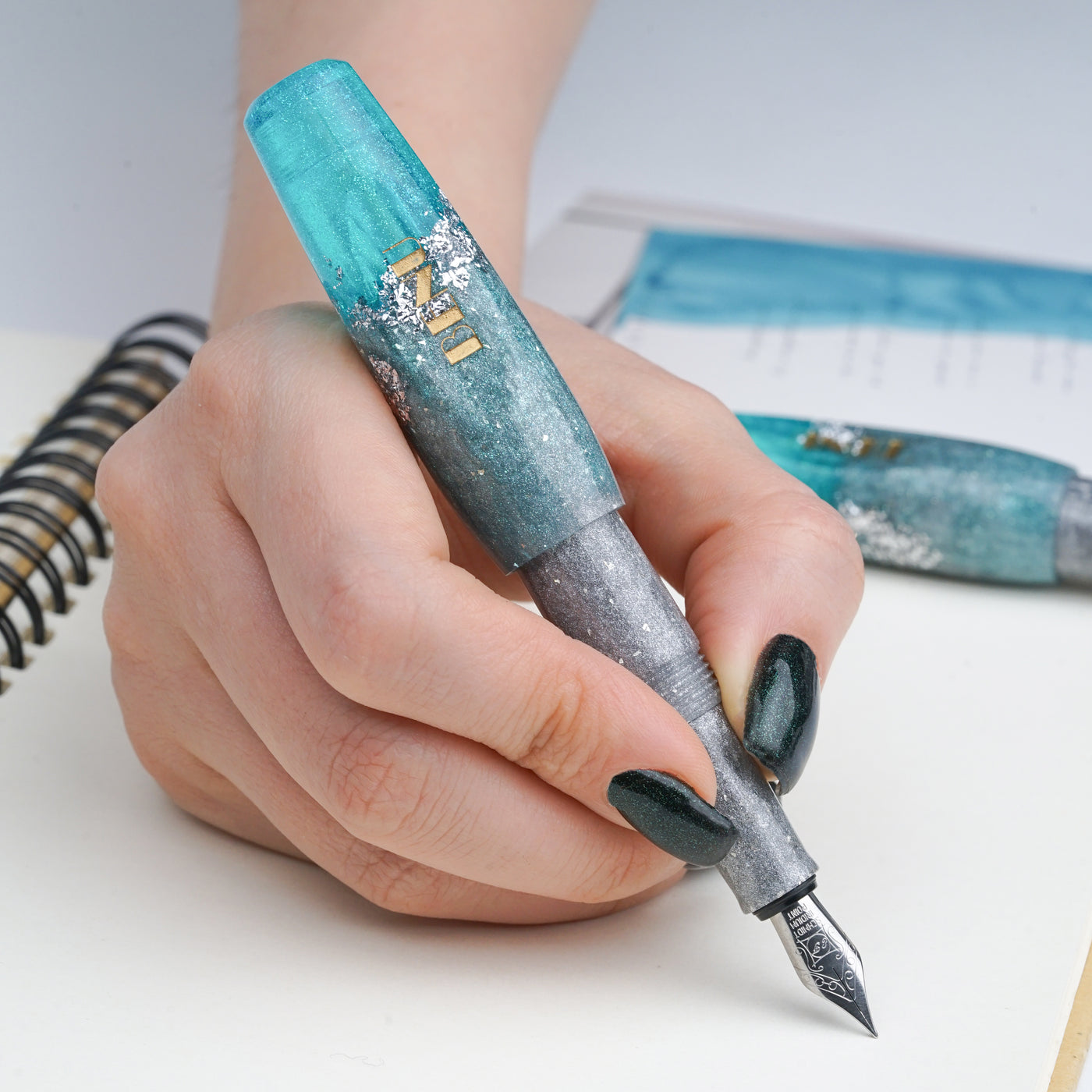 Benu Pixie Fountain Pen - Aqua Glow