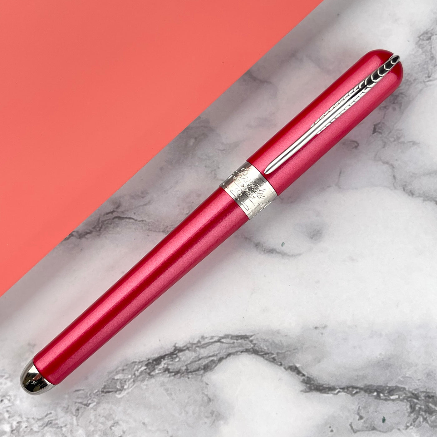 Pineider Avatar Shiny Fountain Pen - Red Cardinal