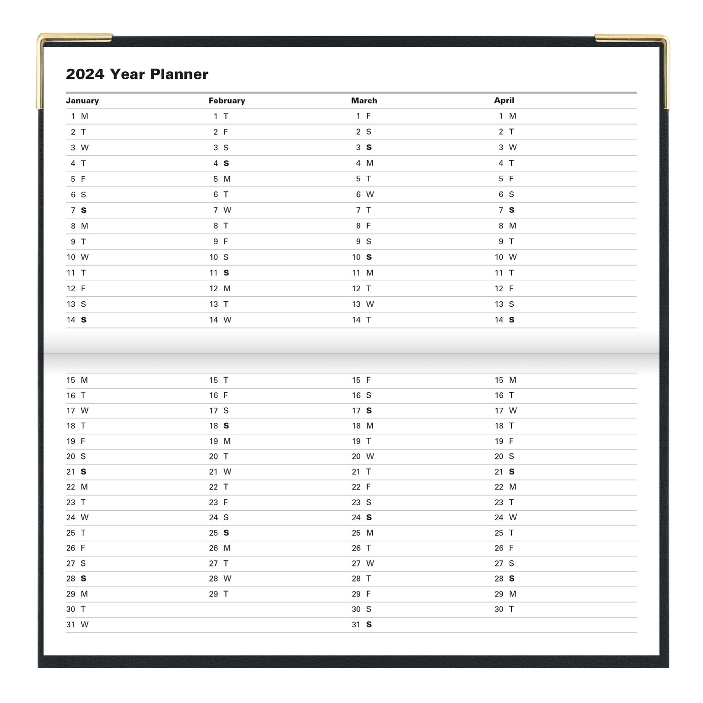 Letts Classic Month to View Planner - 6 5/8" x 3 1/4"