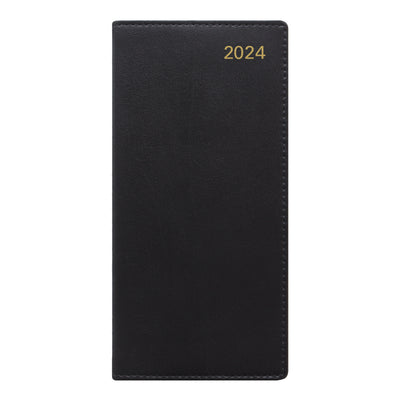 Letts Belgravia Slim Week to View Leather Diary with Planners - 6 3/4" x 3 1/4"