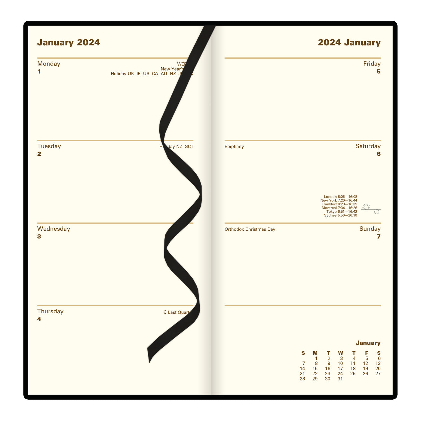 Letts Signature Week to View Vertical Planner - 6 1/2"  x 3 1/4"