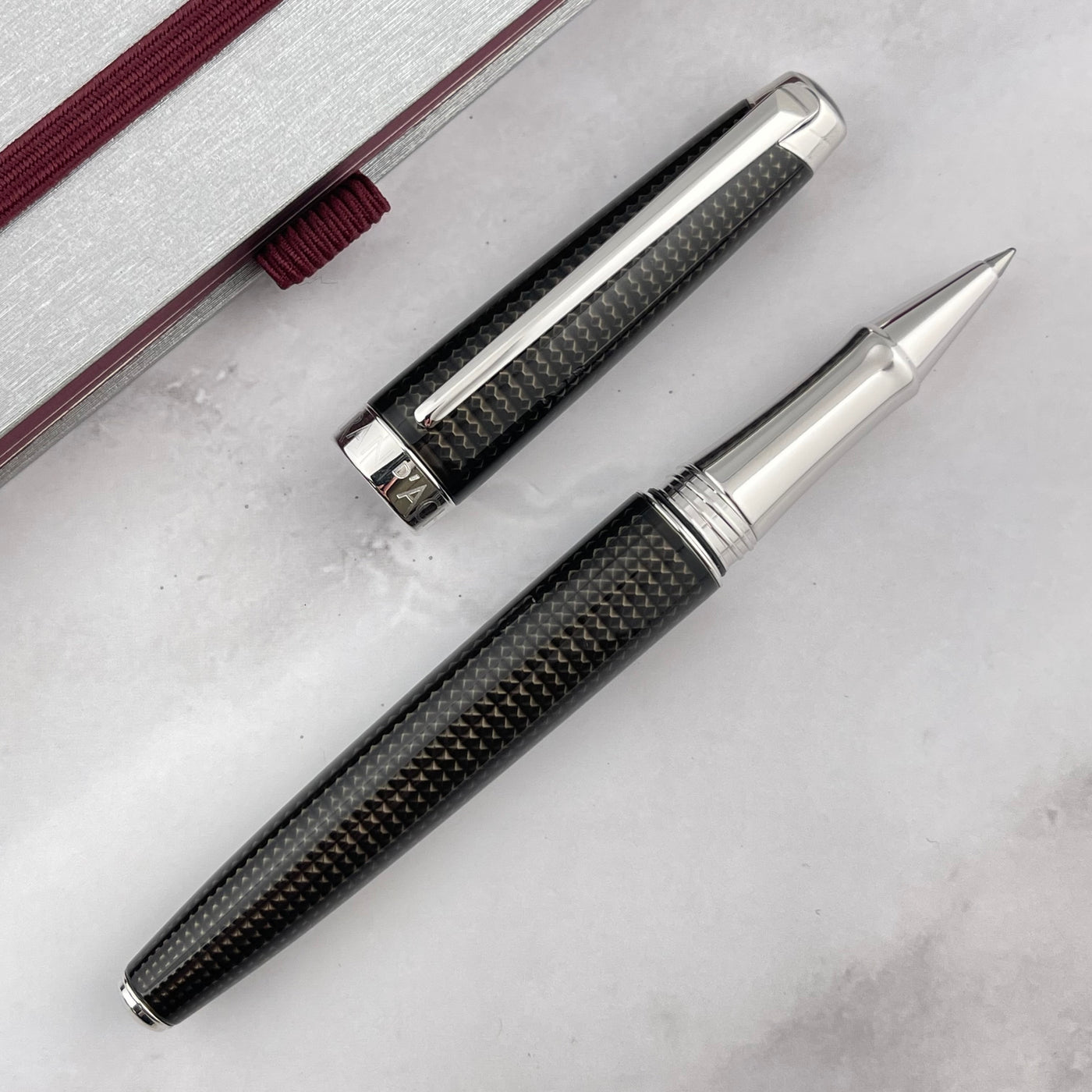 Caran d'Ache LÉMAN Rollerball Pen - De Nuit w/ Silver Trim