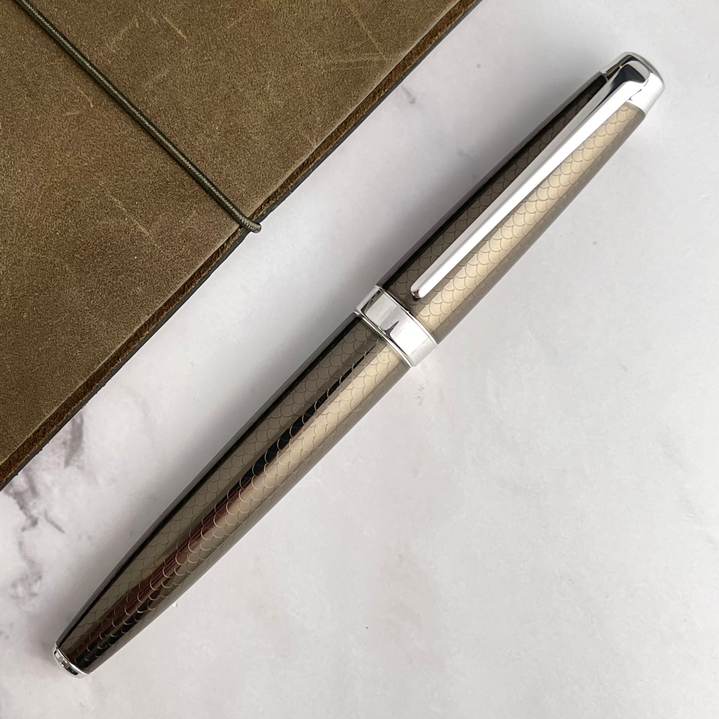 Caran d'Ache LÉMAN Fountain Pen -  Caviar w/ Silver Trim