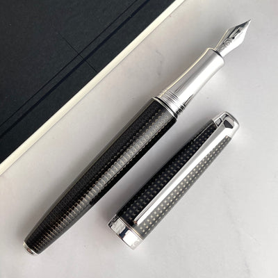 Caran d'Ache LÉMAN Fountain Pen - De Nuit w/ Silver Trim