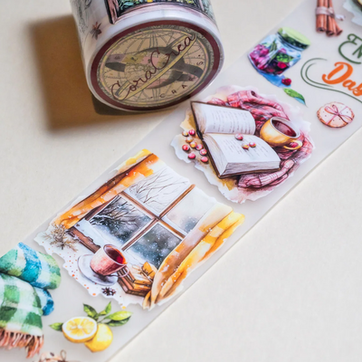 CoraCreaCrafts Washi Tape - Transparent - Tea Lover