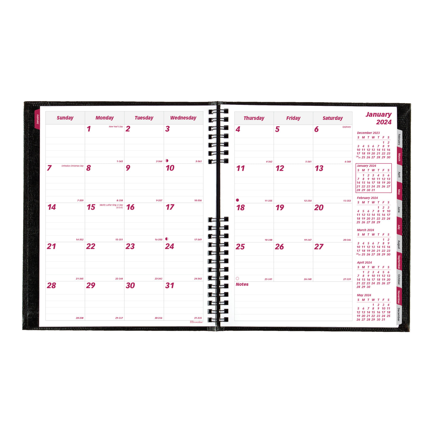 Brownline Coilpro Monthly Planner - 8 7/8" x 7 1/8"