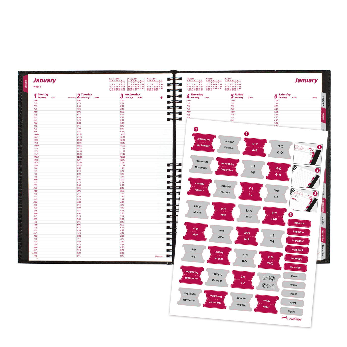 Brownline Coilpro Weekly Planner - 8 1/2" x 11"