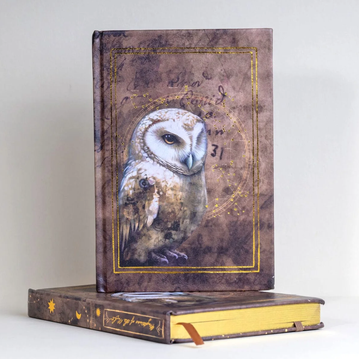 CoraCreaCrafts Owl Grimoire Foil Notebook